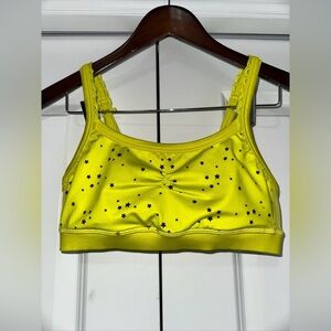 Aerie Lightweight Yellow Stars Sports Bra S NWT